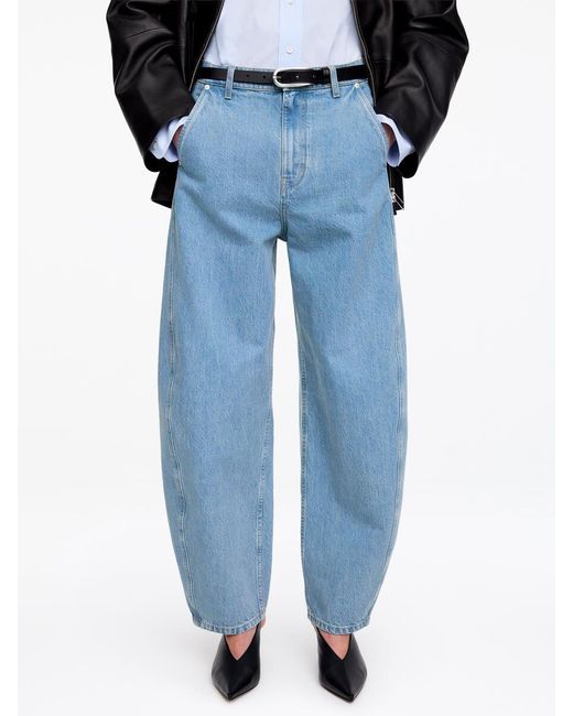 ARKET Blue Barrel-Leg Jeans