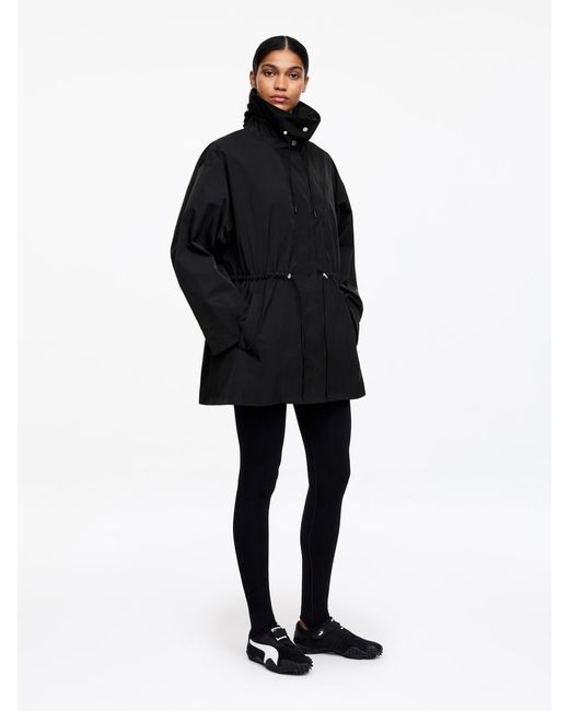 ARKET Black High-Collar Nylon Jacket