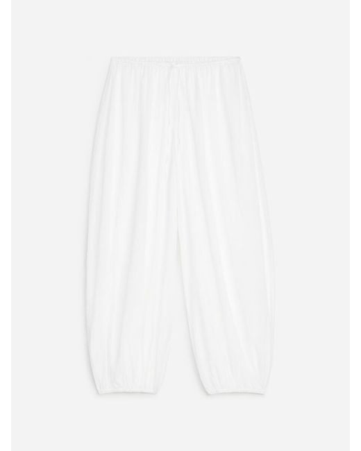 ARKET White Cotton Balloon Trousers
