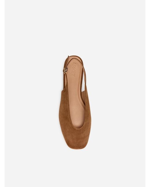 ARKET Blue Suede Slingback Flats