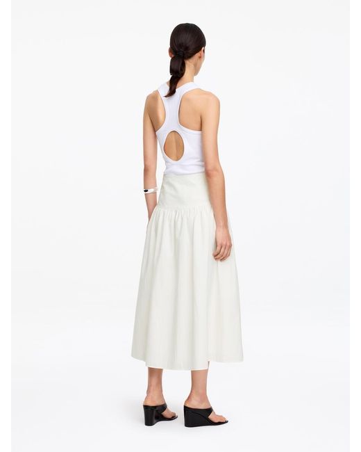 ARKET White Seersucker Skirt