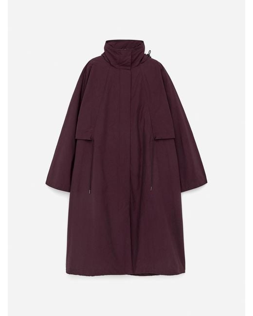 ARKET Purple Parka Mit Sturmleiste