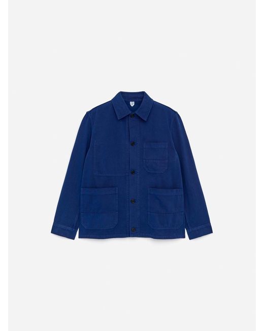 ARKET Blue Overdyed Twill Overshirt for men