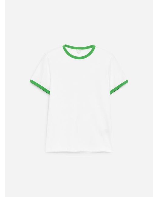 ARKET Green Contrast-Binding T-Shirt