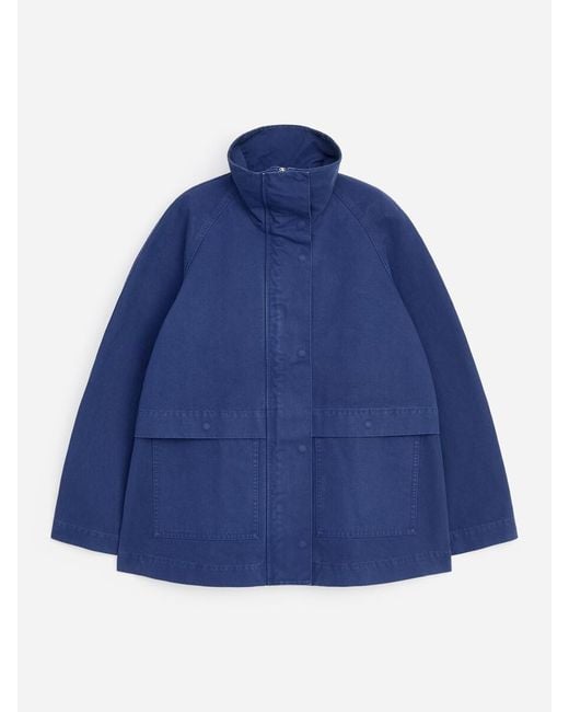 ARKET Blue Cotton Workwear Jacket