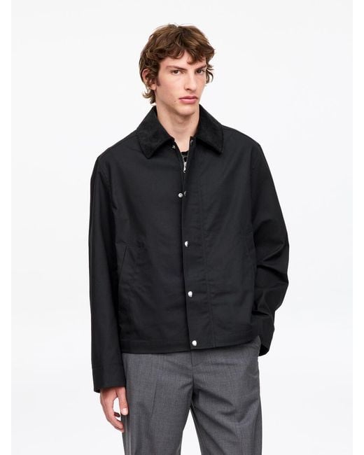 ARKET Black Short Waxed Jacket for men
