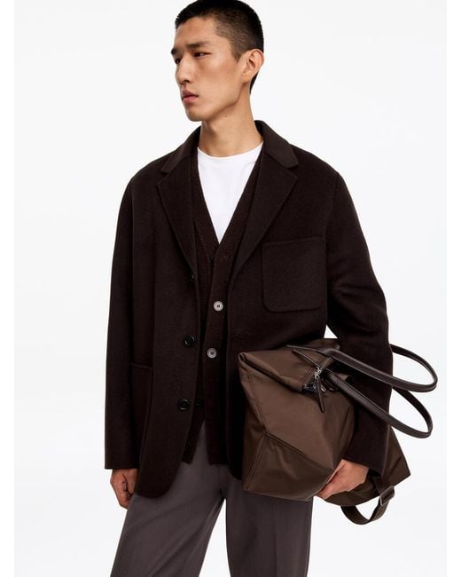 ARKET Black 36-Hour Leather-Detailed Tote for men