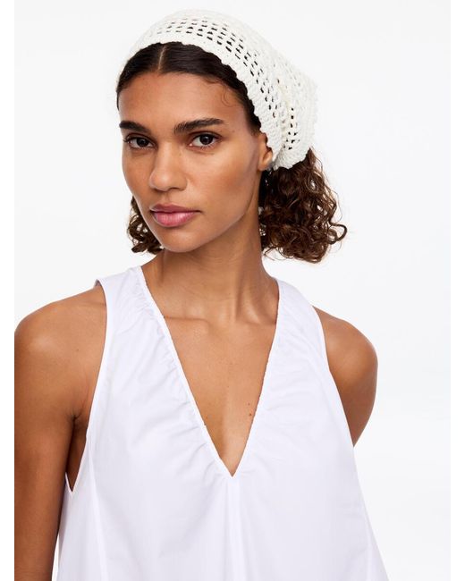 ARKET Natural Crochet Headscarf