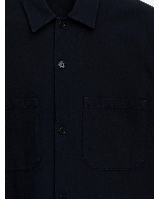 ARKET Blue Cotton Twill Overshirt for men