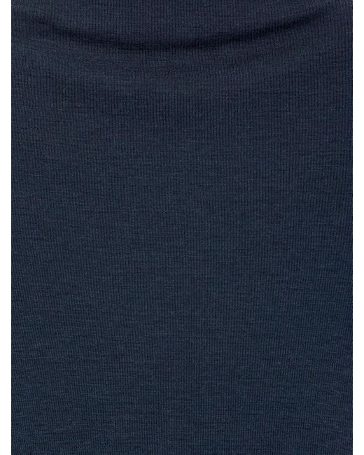 ARKET Blue Rib-Knitted Wool Top