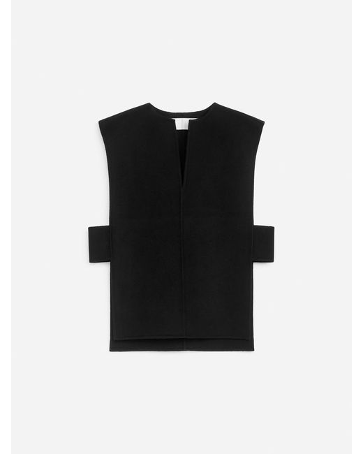 ARKET Black Wool-Blend Doublé Vest