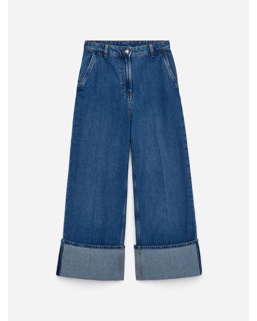 ARKET Blue Wide Turn-Up Jeans