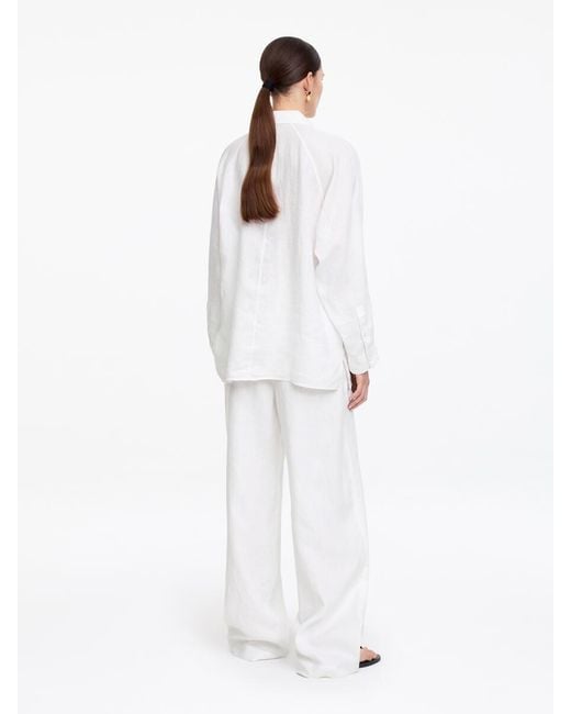ARKET White Relaxed Linen Shirt