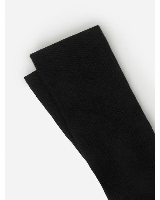 ARKET Black Cotton Rib Socks Set Of 3