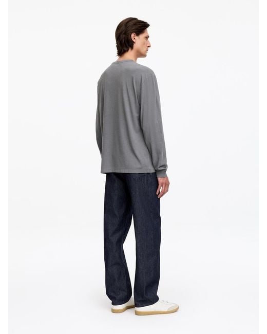 ARKET Gray Relaxed Long-Sleeve T-Shirt for men