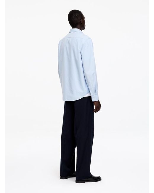 ARKET Blue Cotton-Tencel Shirt for men