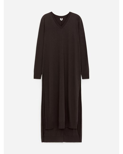 ARKET Black Lyocell-Cotton Tunic Top