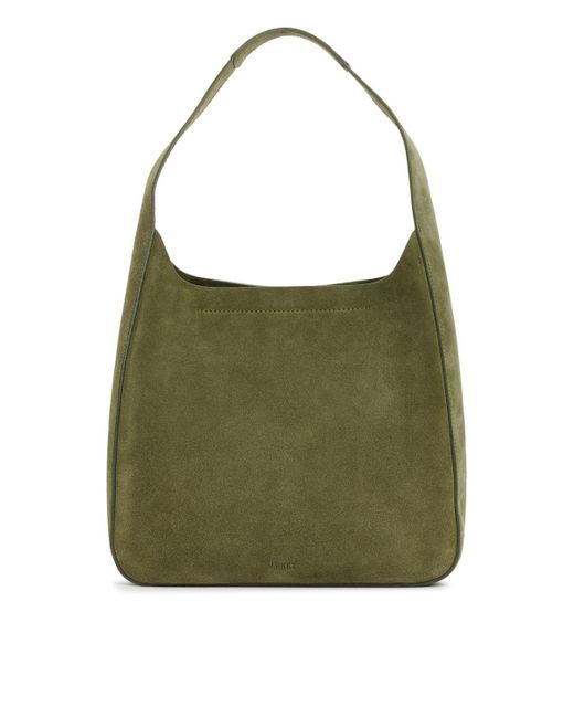 ARKET Green Top-handle Suede Bag