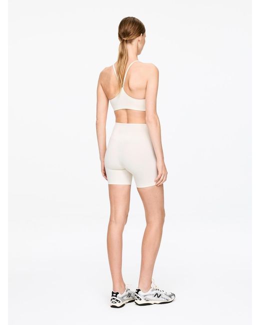 ARKET White Soft Stretch Biker Shorts
