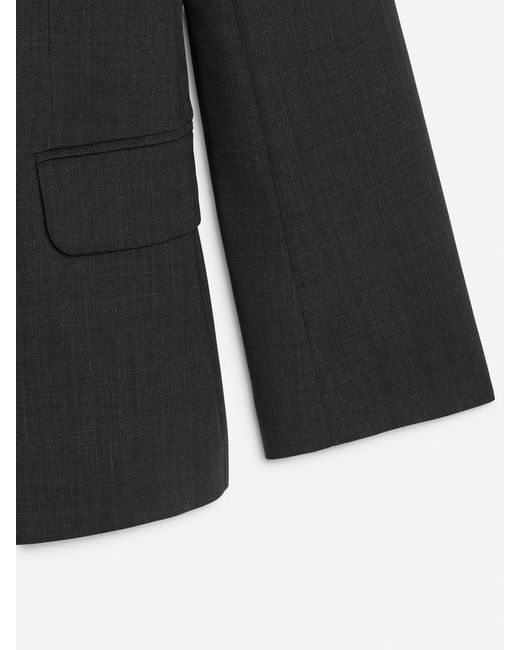 ARKET Gray Slim Single-Breasted Blazer