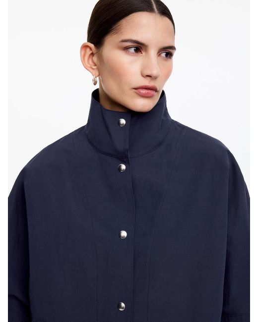 ARKET Blue Oversized Shell Jacket