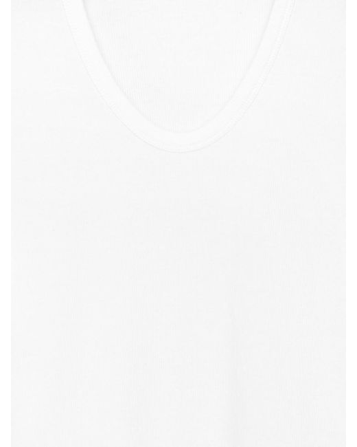 ARKET White Ribbed Bodysuit