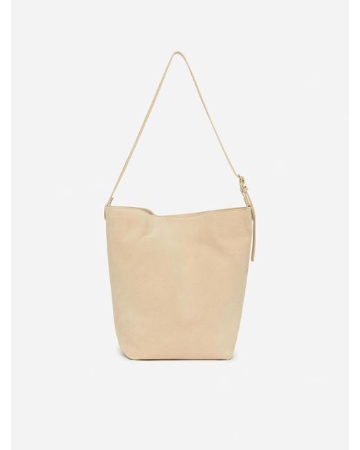 ARKET White Suede Tote Bag
