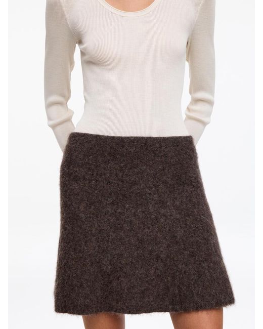 ARKET Blue Alpaca-Wool Blend Skirt