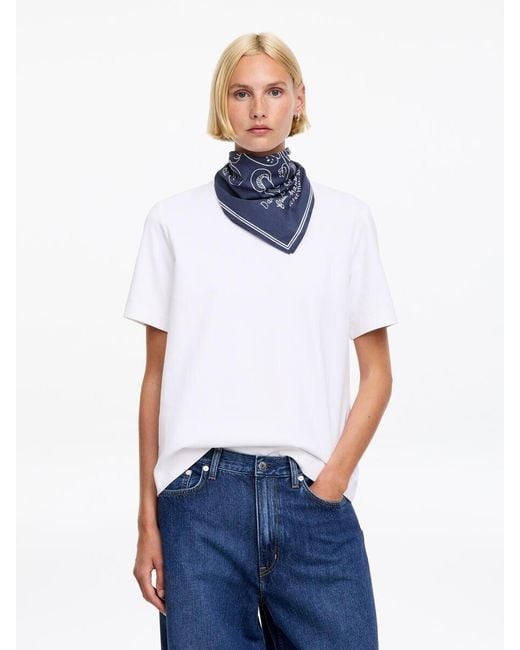 ARKET Blue Café Printed Bandana for men