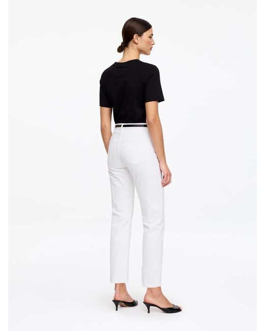 ARKET White Jade Cropped Slim Jeans