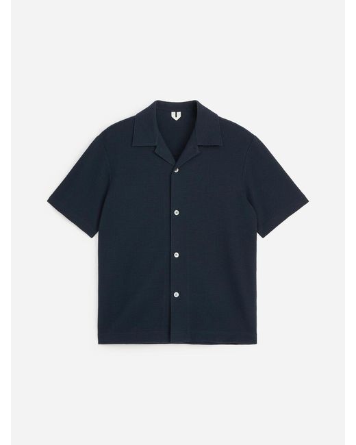 ARKET Blue Waffle Jersey Shirt for men
