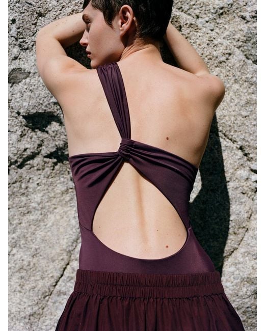 ARKET White One-Shoulder Swimsuit
