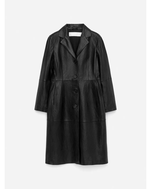 ARKET White Leather Coat