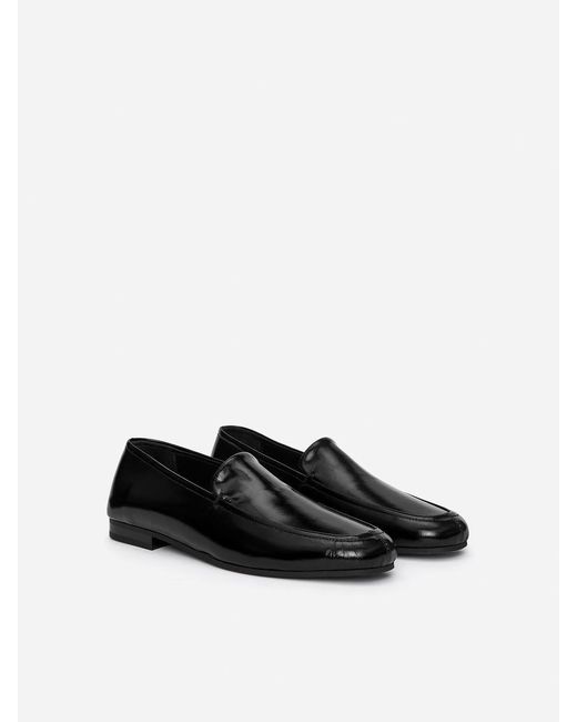 ARKET Blue Lacquered Leather Loafers