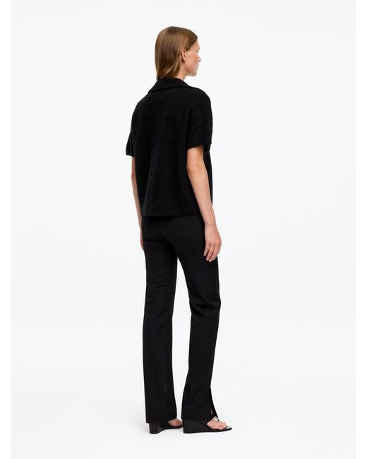 ARKET Black Knitted Polo Jumper
