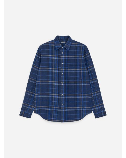 ARKET Blue Relaxed Flannel Shirt for men