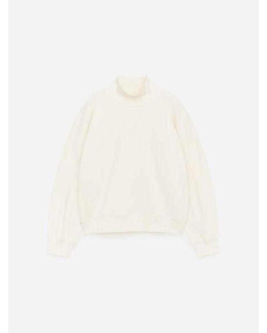 ARKET White Mock-Neck Terry Sweatshirt