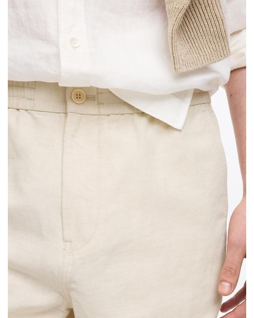 ARKET White Linen Blend Trousers for men