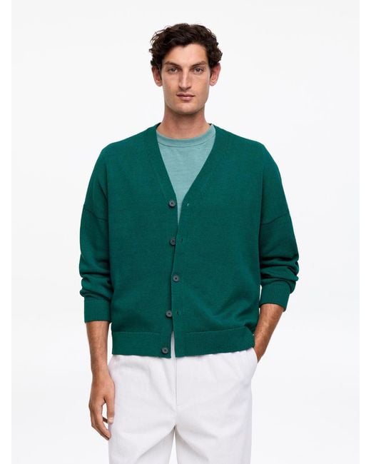 ARKET Green Cotton Cardigan for men
