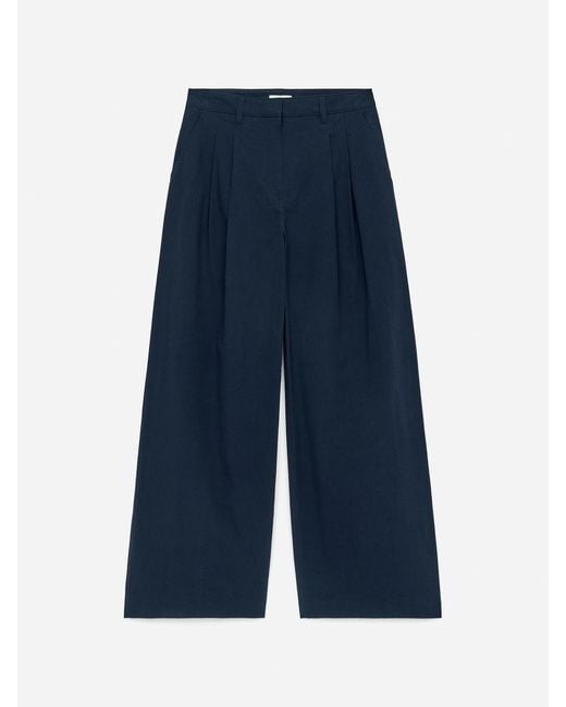 ARKET Blue Pleated Trousers