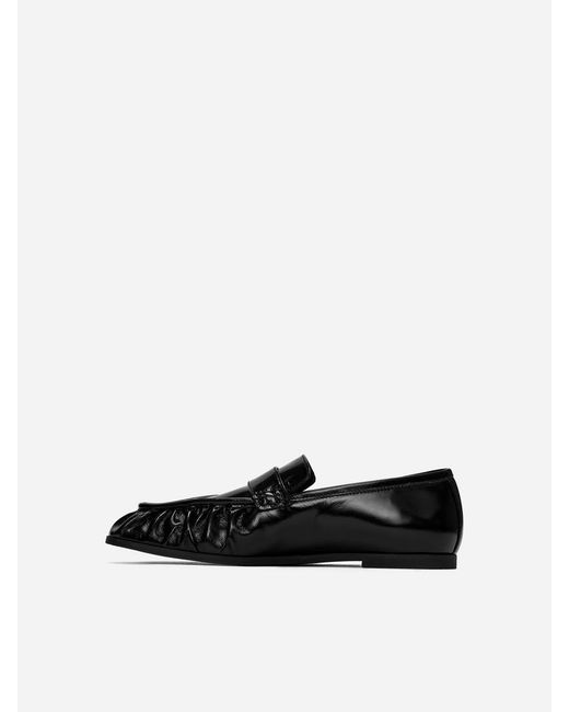 ARKET Blue Lacquered Leather Loafers