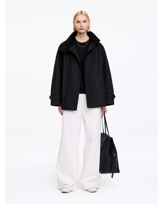 ARKET Black Corduroy-Collar Jacket