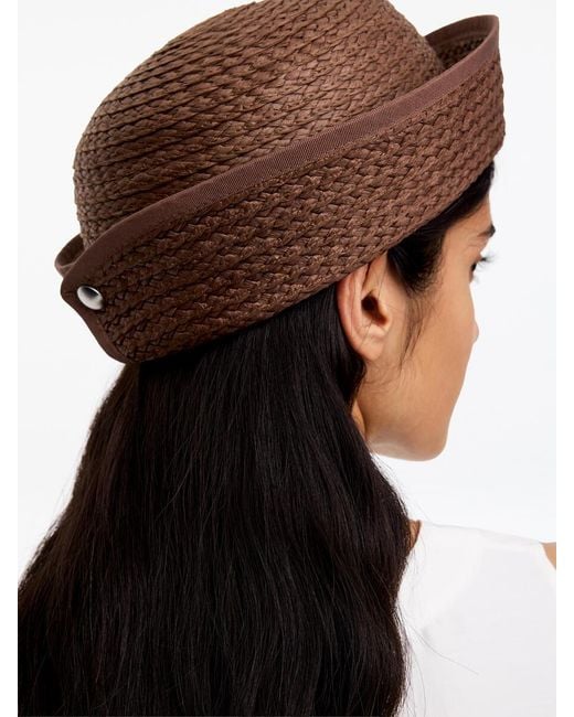 ARKET White Folded-Brim Straw Hat