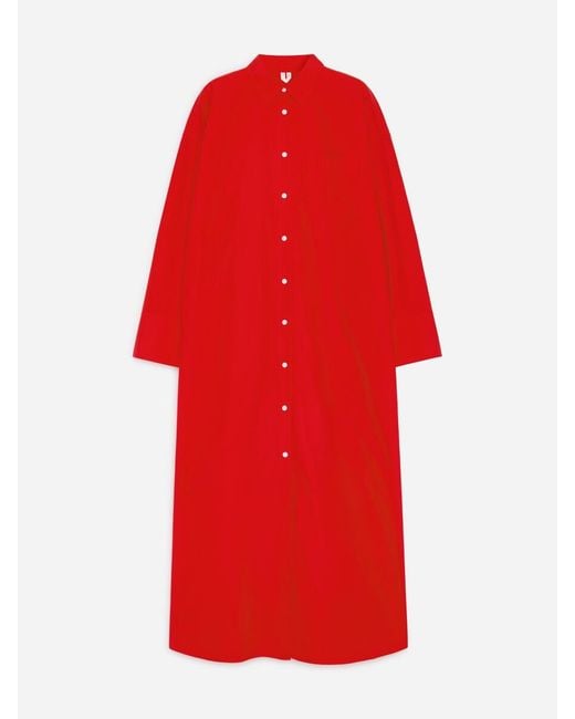 ARKET Red Cotton Shirt Dress