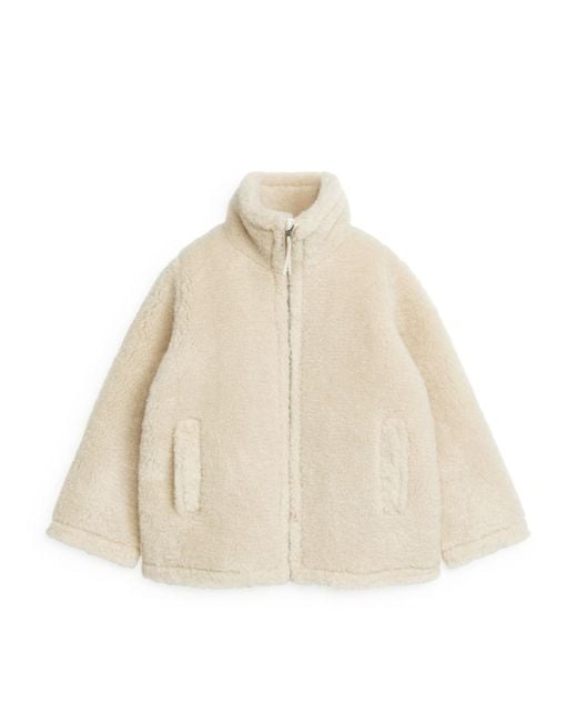 ARKET Natural Fluffy Pile Jacket