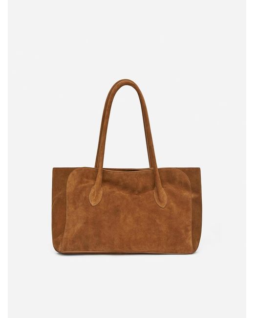ARKET Brown Slouchy Split Suede Tote