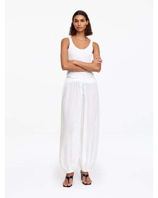 ARKET White Cotton Balloon Trousers