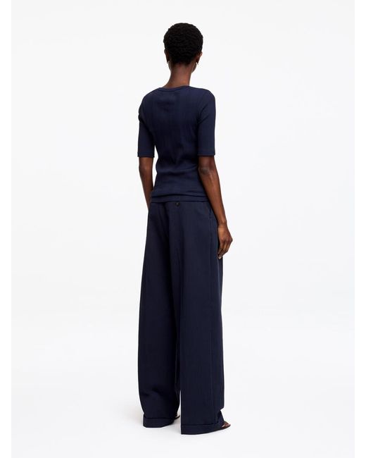 ARKET Blue Rib T-Shirt