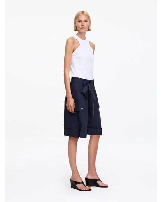ARKET Blue Pima Cotton Utility Shorts