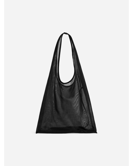 ARKET Black Mesh Tote Bag
